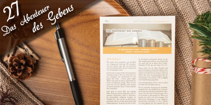 Andreasbriefe 47 - Andreasbrief 27 - Das Abenteuer des Gebens