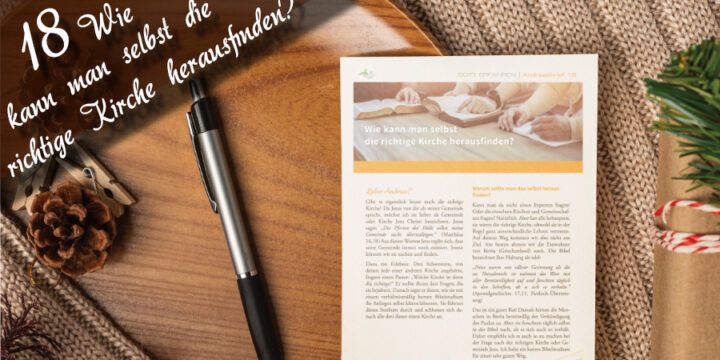Andreasbriefe 38 - Andreasbrief 18 - Wie kann man selbst die richtige Kirche herausfinden? Artikelbild
